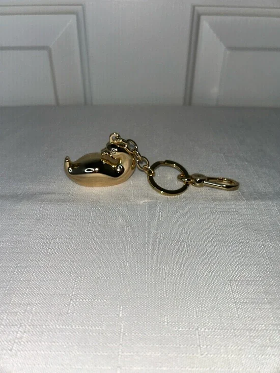 Dooney & Bourke Gold Duck Bag Charm  Keychain Like New Condition NWOT - Picture 4 of 7